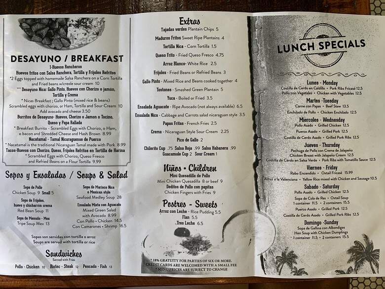 Jose's Latin Food - Key West, FL menu_pic