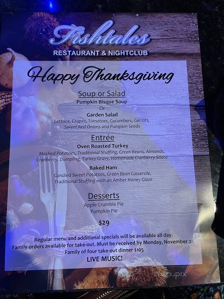 Fishtales Restaurant & Nightclub - Fort Lauderdale, FL menu_pic