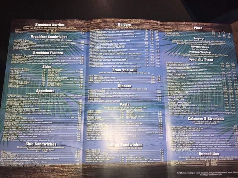 Bayview Pizza & Grill - Fort Lauderdale, FL menu_pic