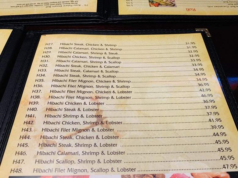 Koto Hibachi Steakhouse - Coral Springs, FL menu_pic
