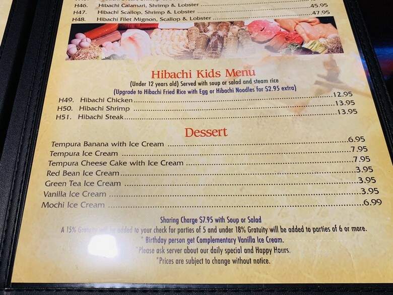 Koto Hibachi Steakhouse - Coral Springs, FL menu_pic