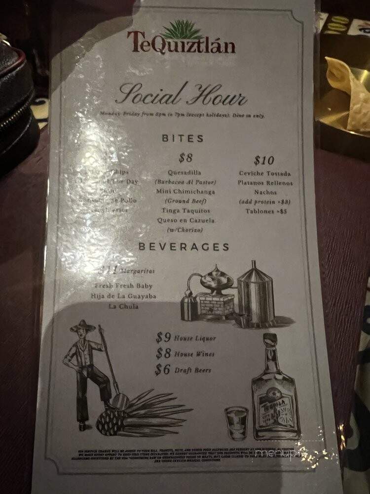 Tequiztlan Mexican Restaurant & Tequila Bar - Miami Beach, FL menu_pic
