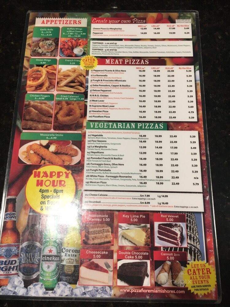 Pizza Fiore - Miami Shores, FL menu_pic