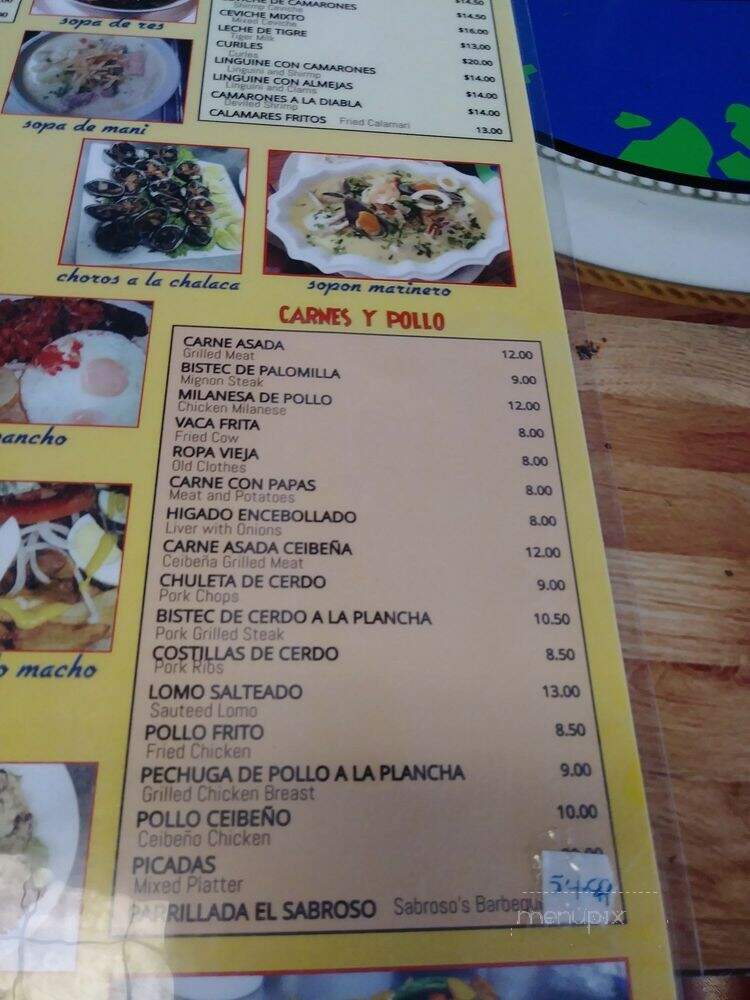 Restaurante Boliviano Las Americas - Miami, FL menu_pic