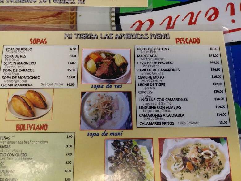 Restaurante Boliviano Las Americas - Miami, FL menu_pic