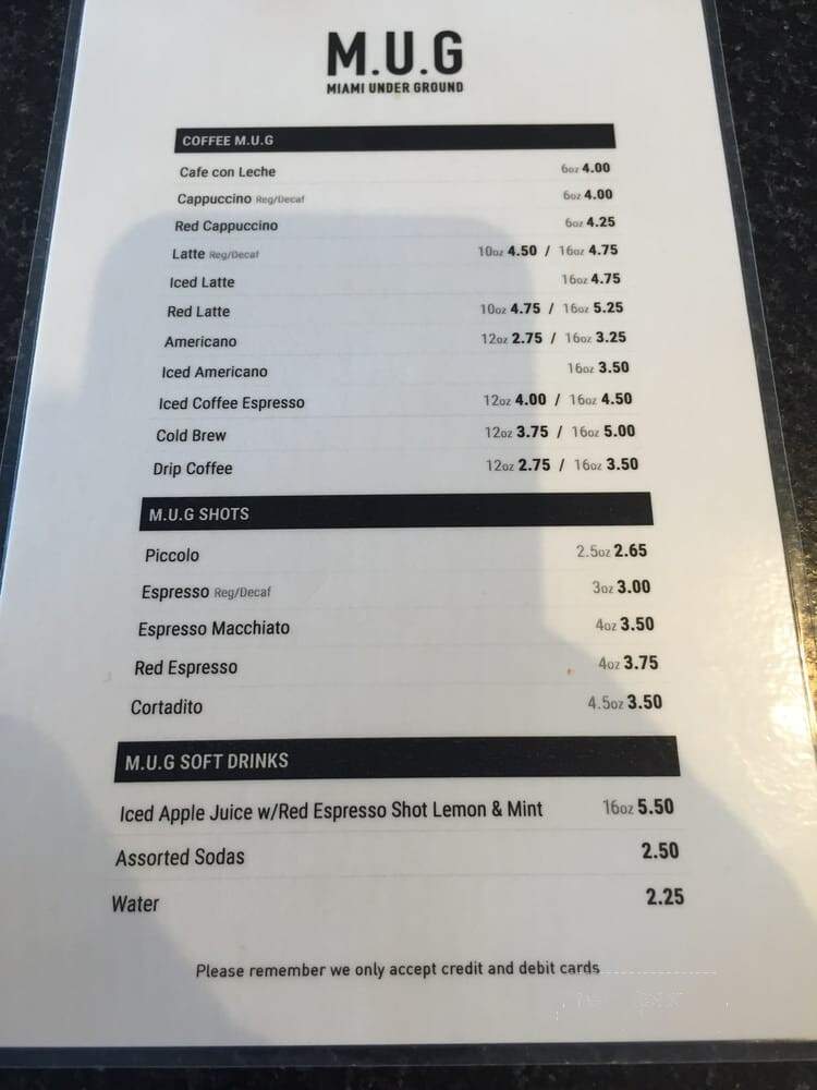 Miami Under Ground - Miami, FL menu_pic