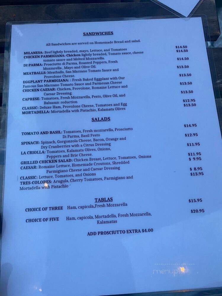 Tomato & Basil - North Miami, FL menu_pic