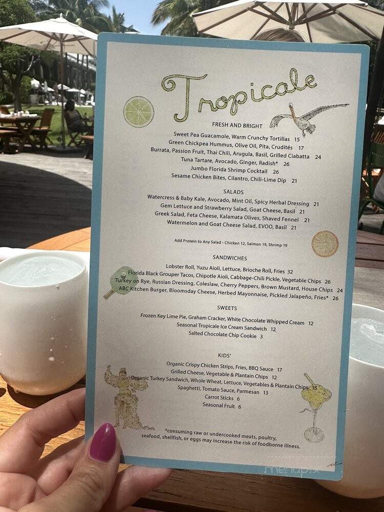 Tropicale - Miami Beach, FL menu_pic