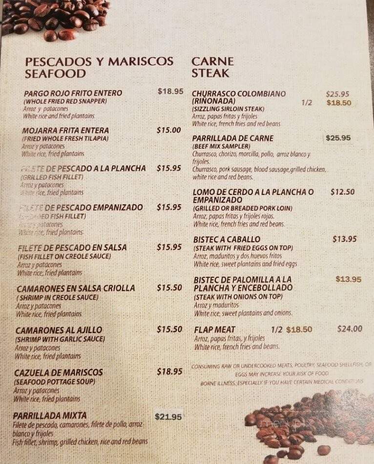 Con Sabor A Cafe - Miami, FL menu_pic