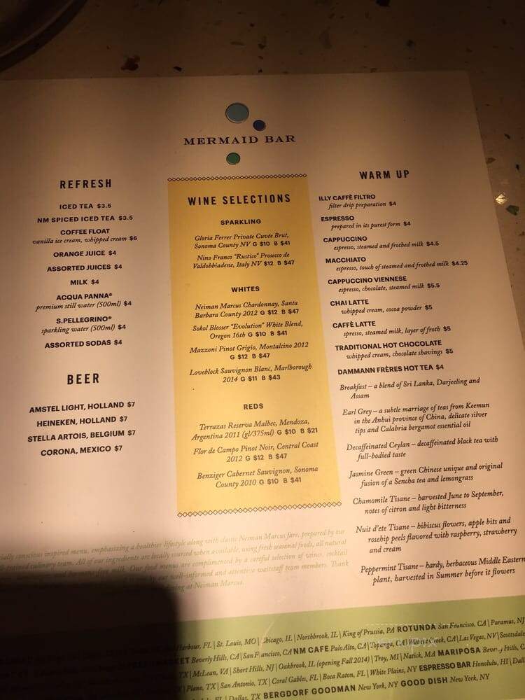 Mermaid Bar - Fort Lauderdale, FL menu_pic
