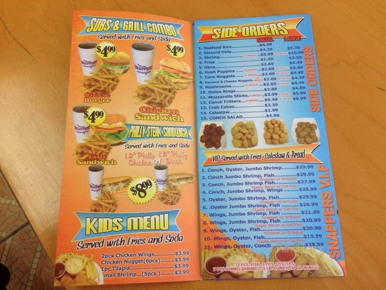 Snappers Fish & Chicken - Fort Lauderdale, FL menu_pic