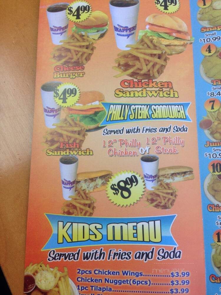 Snappers Fish & Chicken - Fort Lauderdale, FL menu_pic
