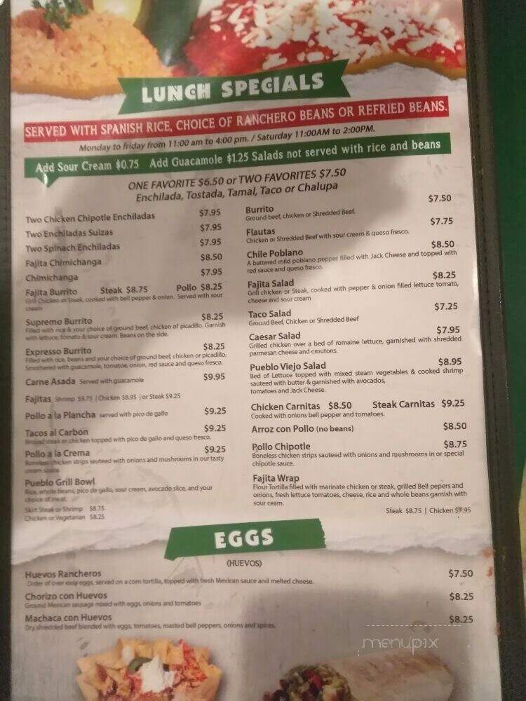Pueblo Viejo - Stuart, FL menu_pic