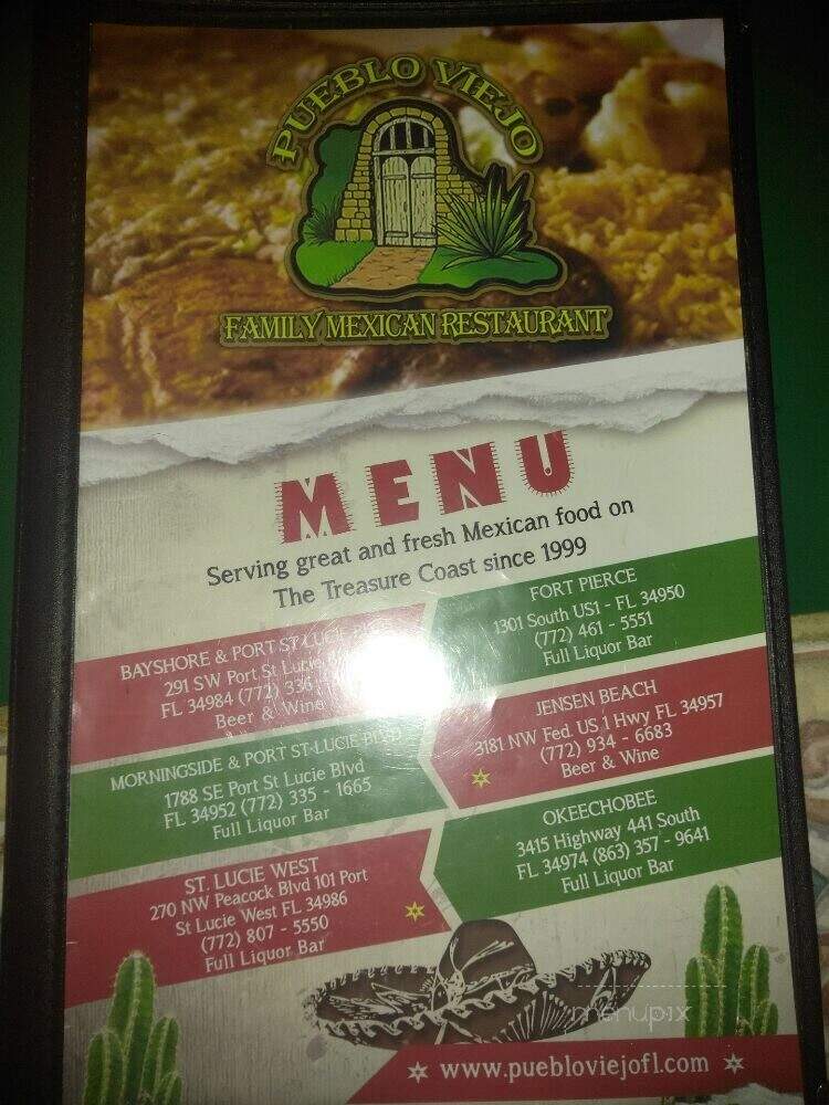 Pueblo Viejo - Stuart, FL menu_pic