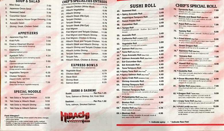 Hibachi Express - Port Saint Lucie, FL menu_pic