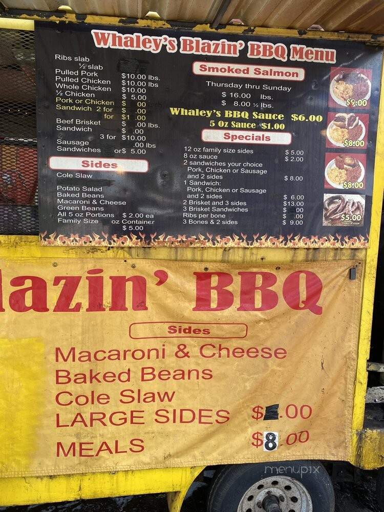 Whaley's Blazin BBQ - Tampa, FL menu_pic