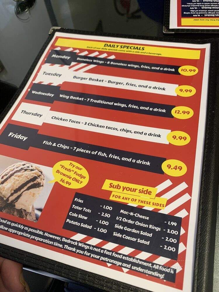 Bedrock Wings Of Lakeland - Lakeland, FL menu_pic