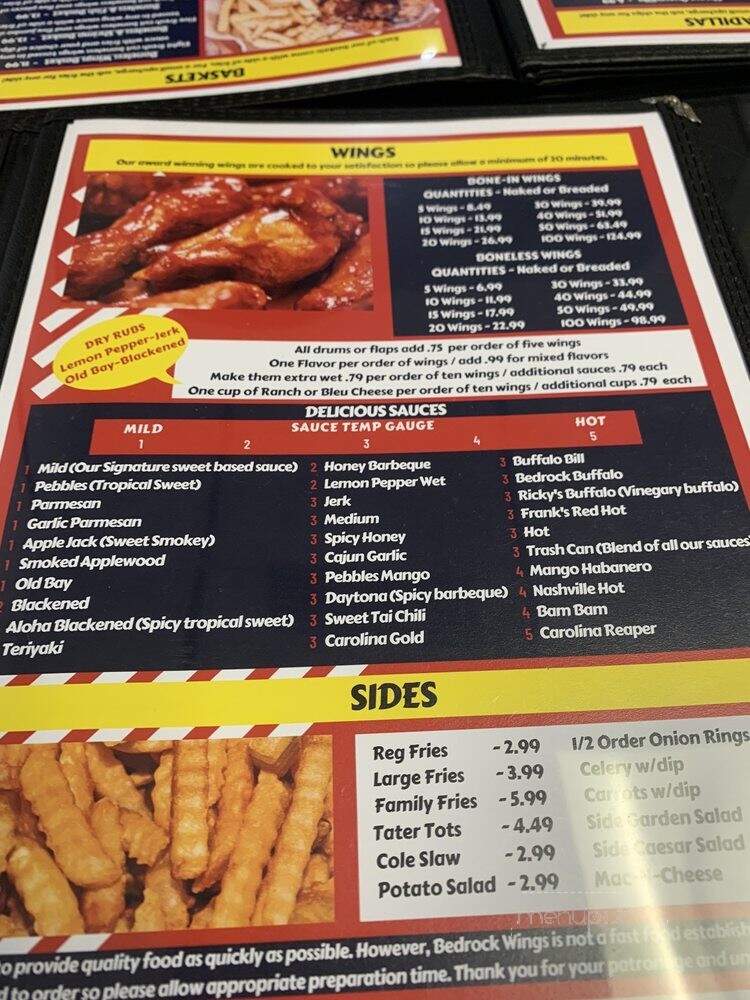 Bedrock Wings Of Lakeland - Lakeland, FL menu_pic