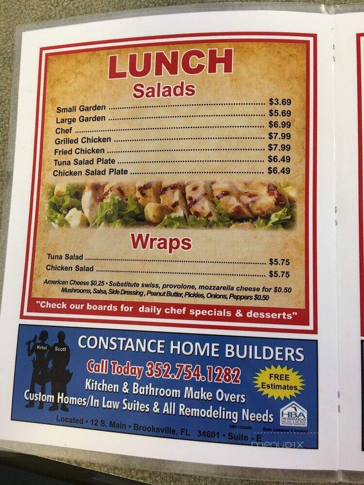 Little Lady Cafe - Brooksville, FL menu_pic