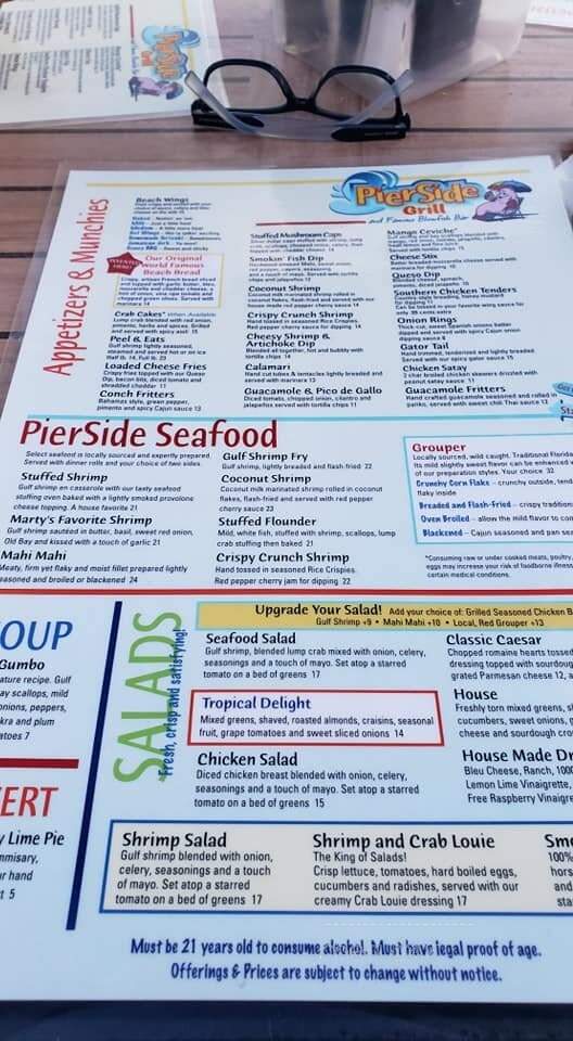Pierside Grill and Famous Blowfish Bar - Fort Myers Beach, FL menu_pic
