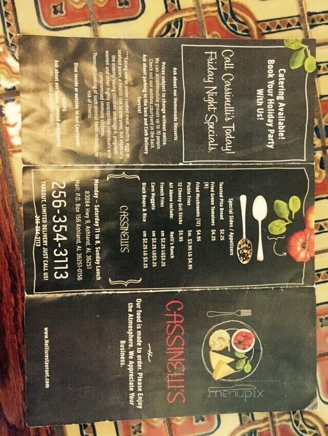 Nelli's - Ashland, AL menu_pic