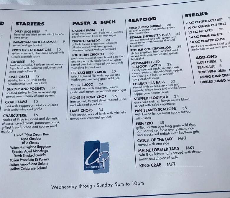 CQ - Biloxi, MS menu_pic