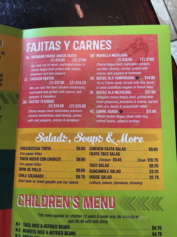 Cinco de Mayo - Murfreesboro, TN menu_pic