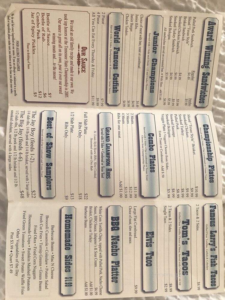 Tom's Blue Moon Bar-B-Que - Lebanon, TN menu_pic