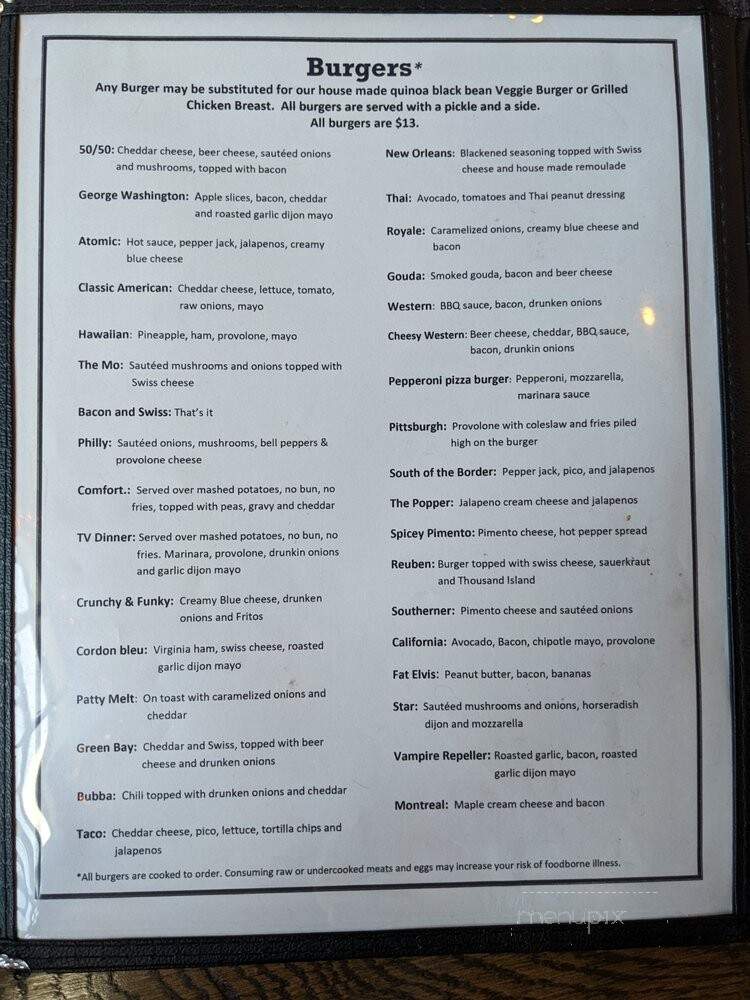 5050 Taphouse - Winchester, VA menu_pic