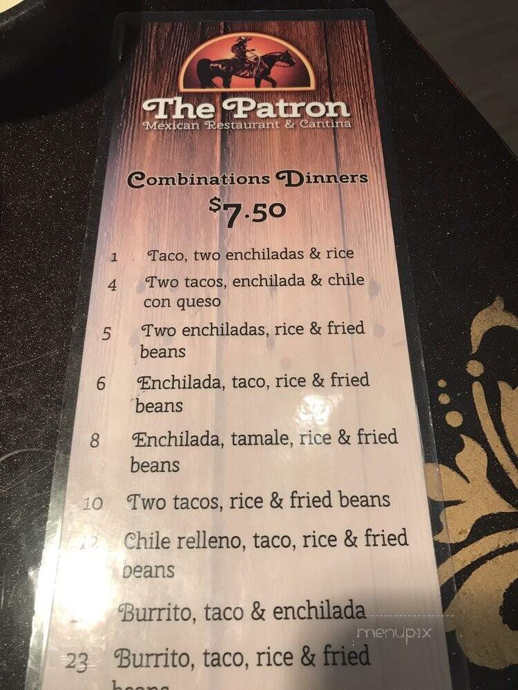 The Patron Mexican Restaurant & Cantina - Chester, VA menu_pic