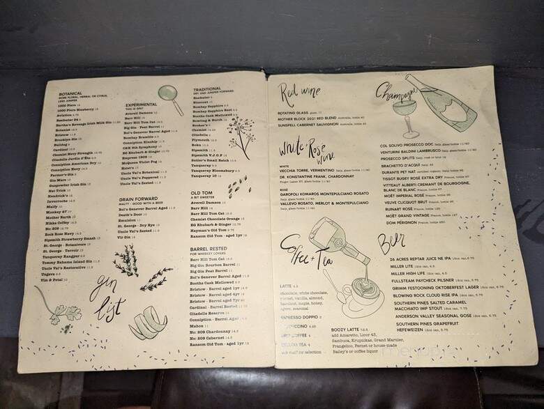 Bittersweet - Raleigh, NC menu_pic