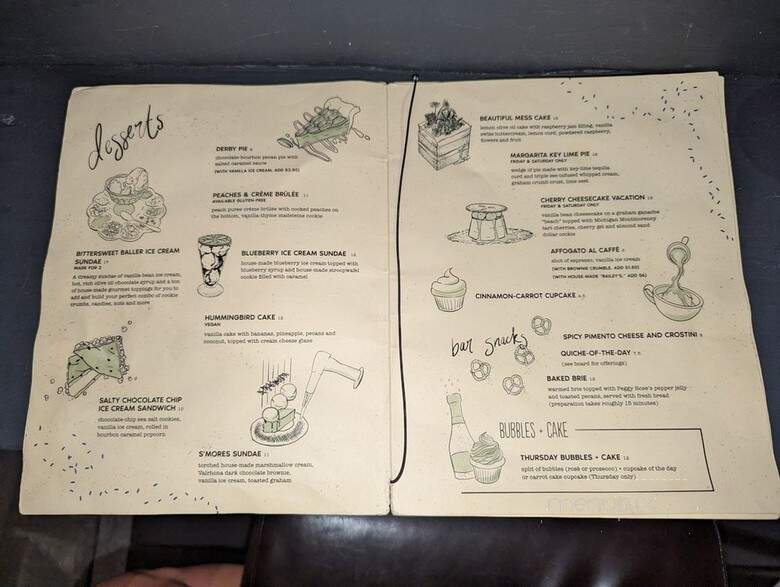 Bittersweet - Raleigh, NC menu_pic
