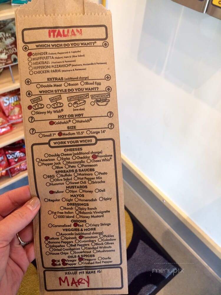 Which Wich - Knoxville, TN menu_pic
