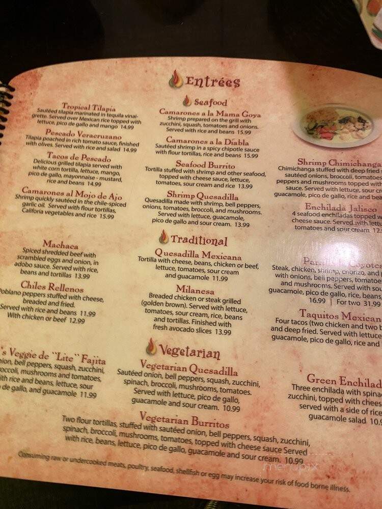 Coyote's Mexican Grill - Chagrin Falls, OH menu_pic
