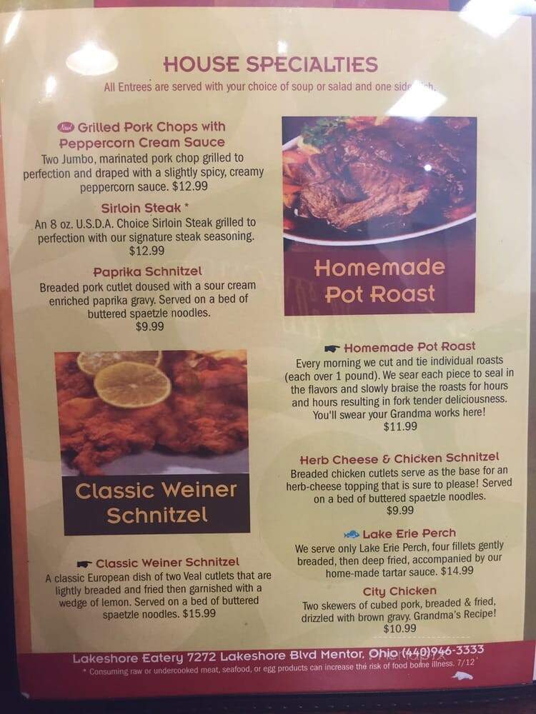 Lakeshore Eatery - Mentor, OH menu_pic