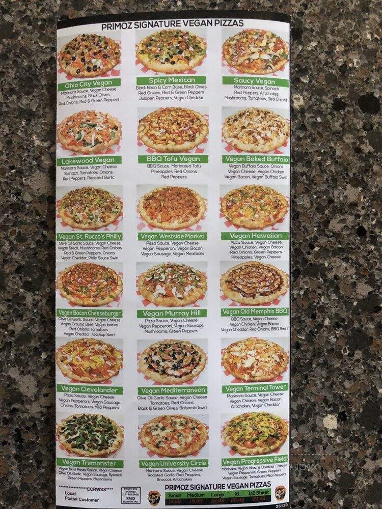 Papa Primoz - Cleveland, OH menu_pic