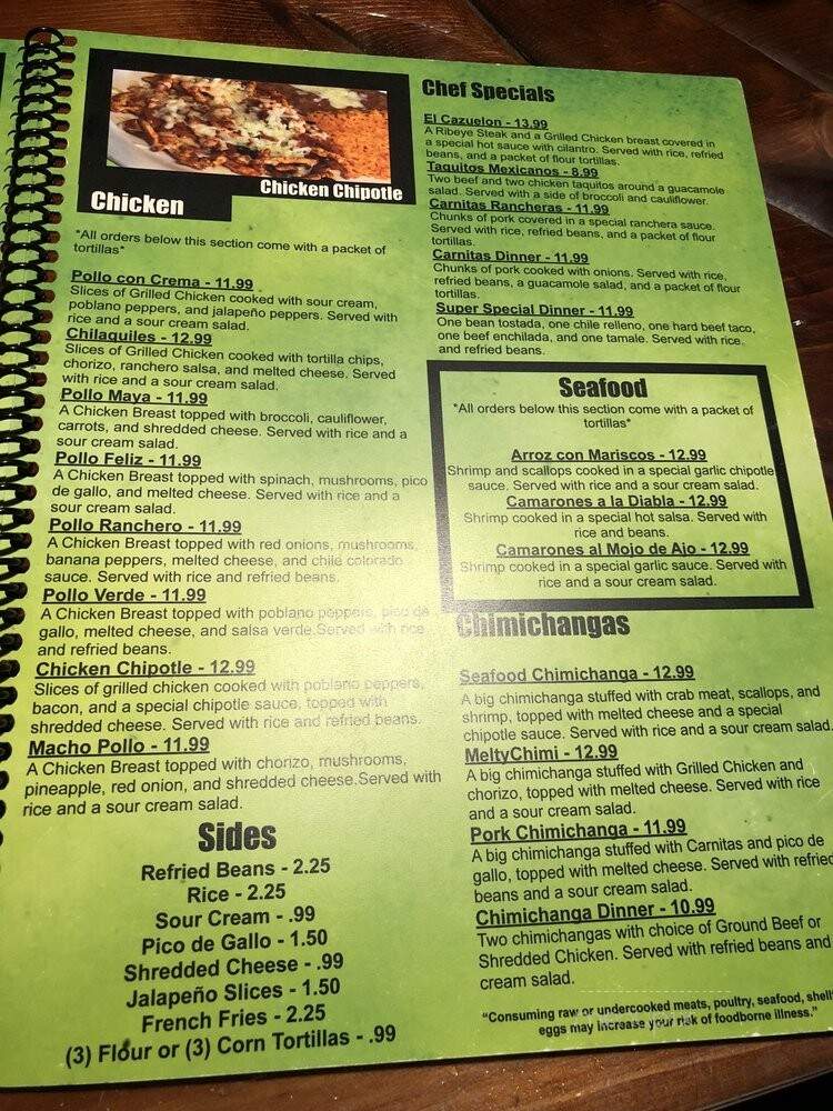 Tito's Mexican Grill - Akron, OH menu_pic