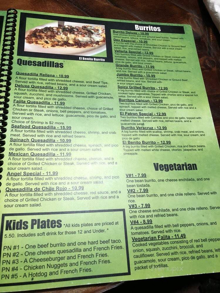Tito's Mexican Grill - Akron, OH menu_pic