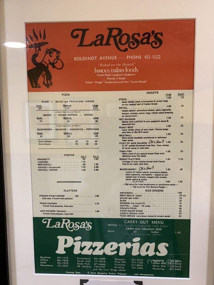 LaRosa's Pizzeria - Middletown, OH menu_pic