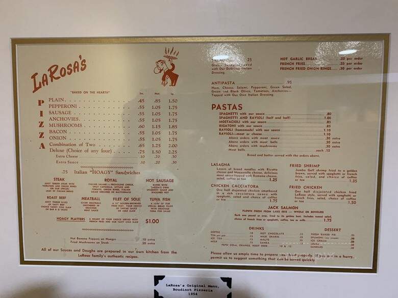 LaRosa's Pizzeria - Middletown, OH menu_pic