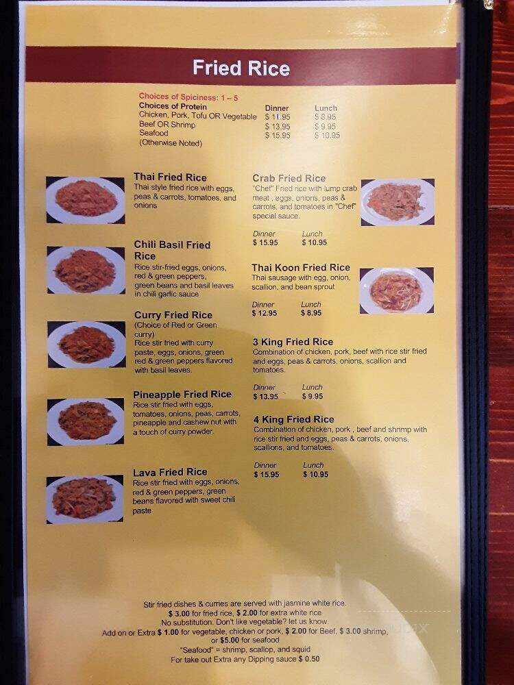 Thai Koon kitchen - Butler, OH menu_pic