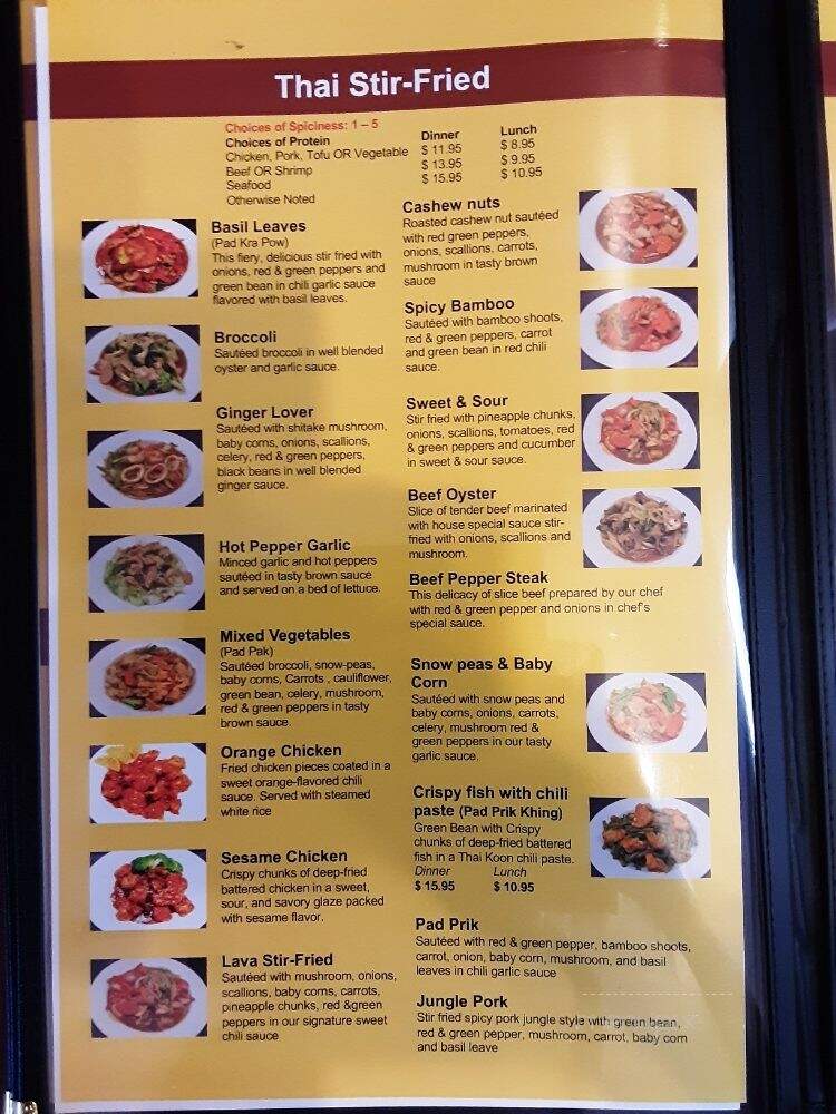 Thai Koon kitchen - Butler, OH menu_pic