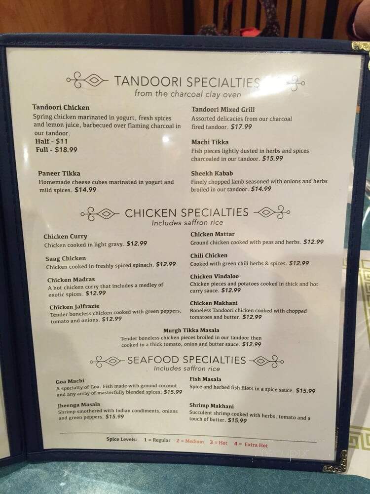 Tandoor Opentable - Pisgah, OH menu_pic
