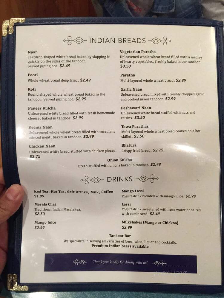 Tandoor Opentable - Pisgah, OH menu_pic