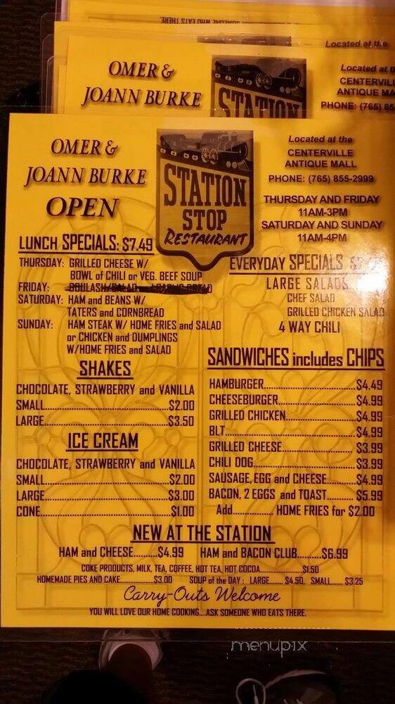 Centerville Antique Mall - Centerville, IN menu_pic