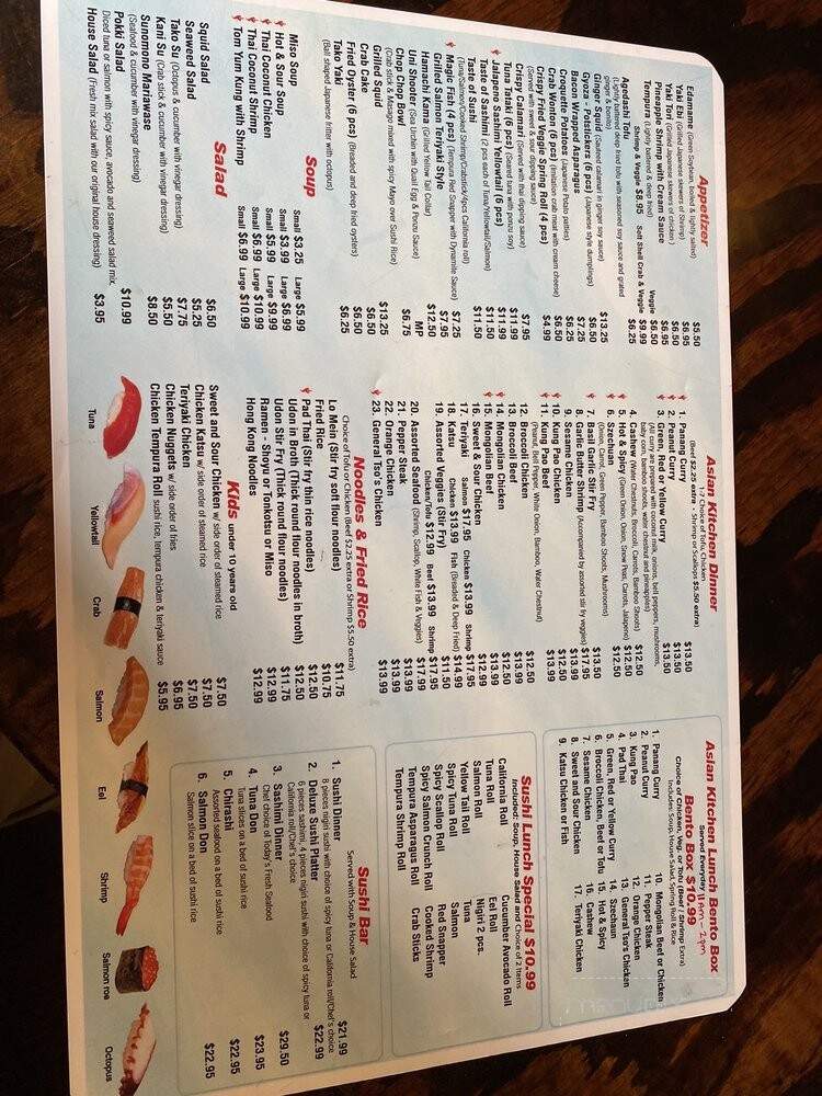 Kobayashi Sushi & Asian Kitchen - Noblesville, IN menu_pic