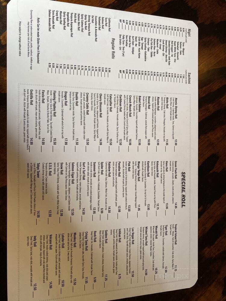 Kobayashi Sushi & Asian Kitchen - Noblesville, IN menu_pic
