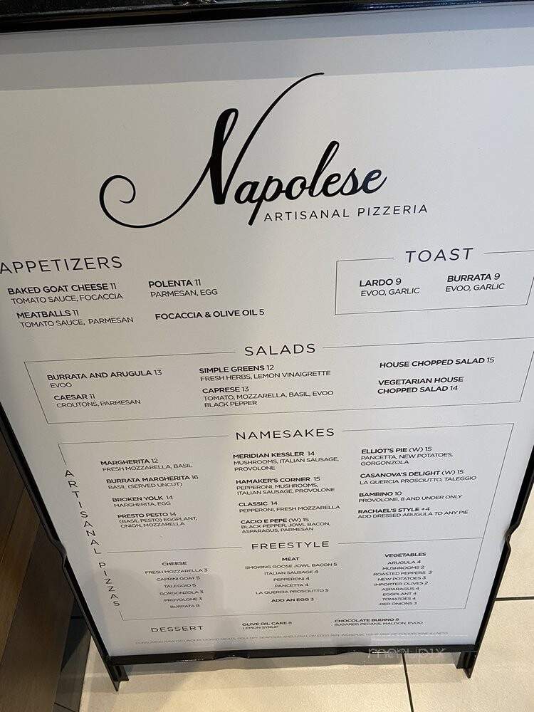 Napolese - Indianapolis, IN menu_pic