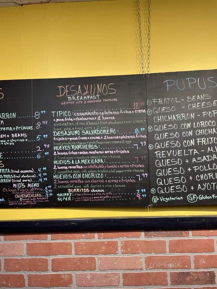 Pupuseria Casa Maria - Indianapolis, IN menu_pic