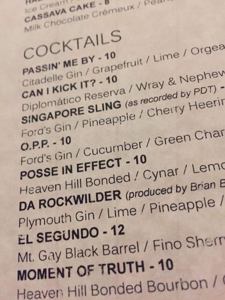 Rook - Indianapolis, IN menu_pic
